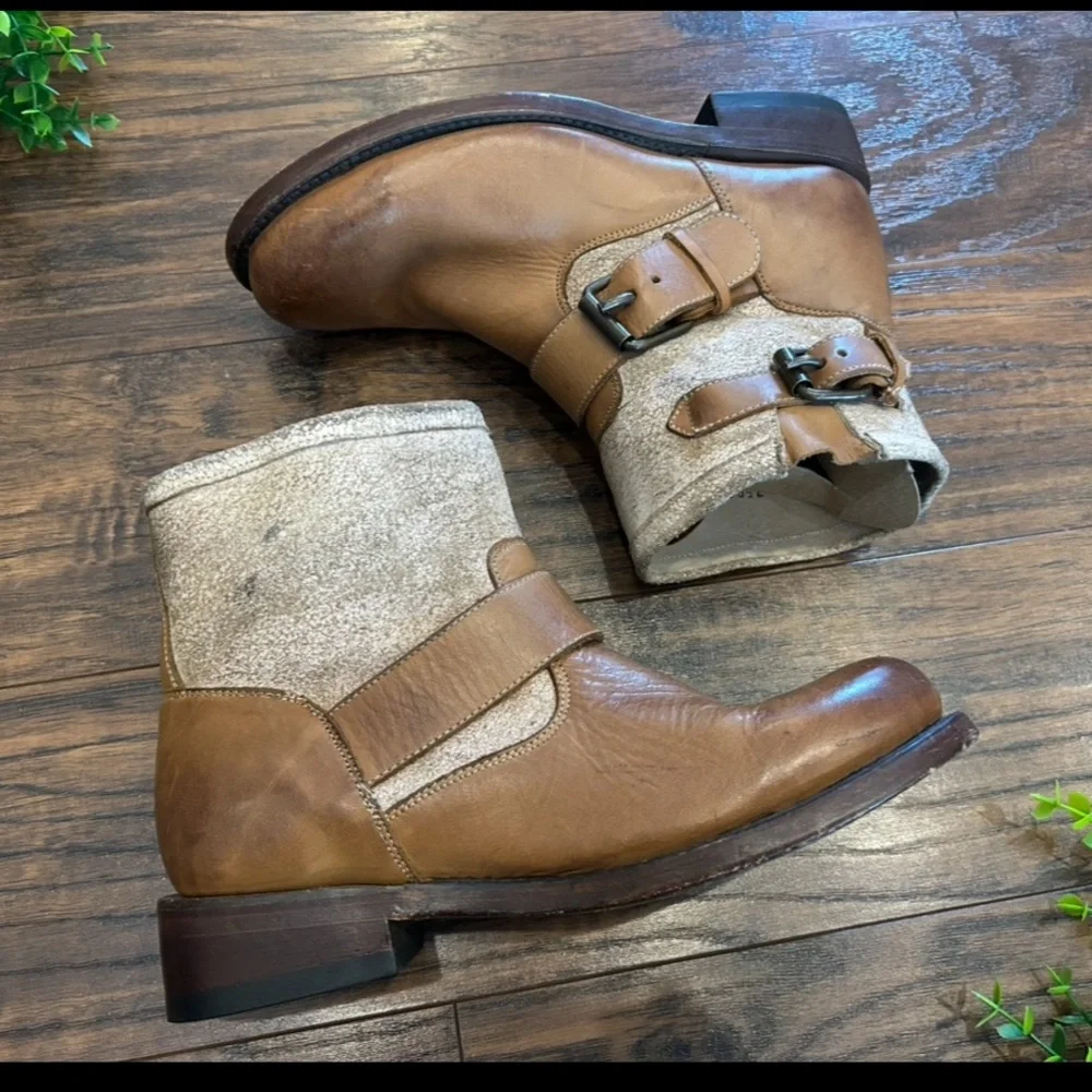 STETSON WOMENS MIA Western Boots - size 6.5 - ankle boots leather brown tan - Picture 5 of 16